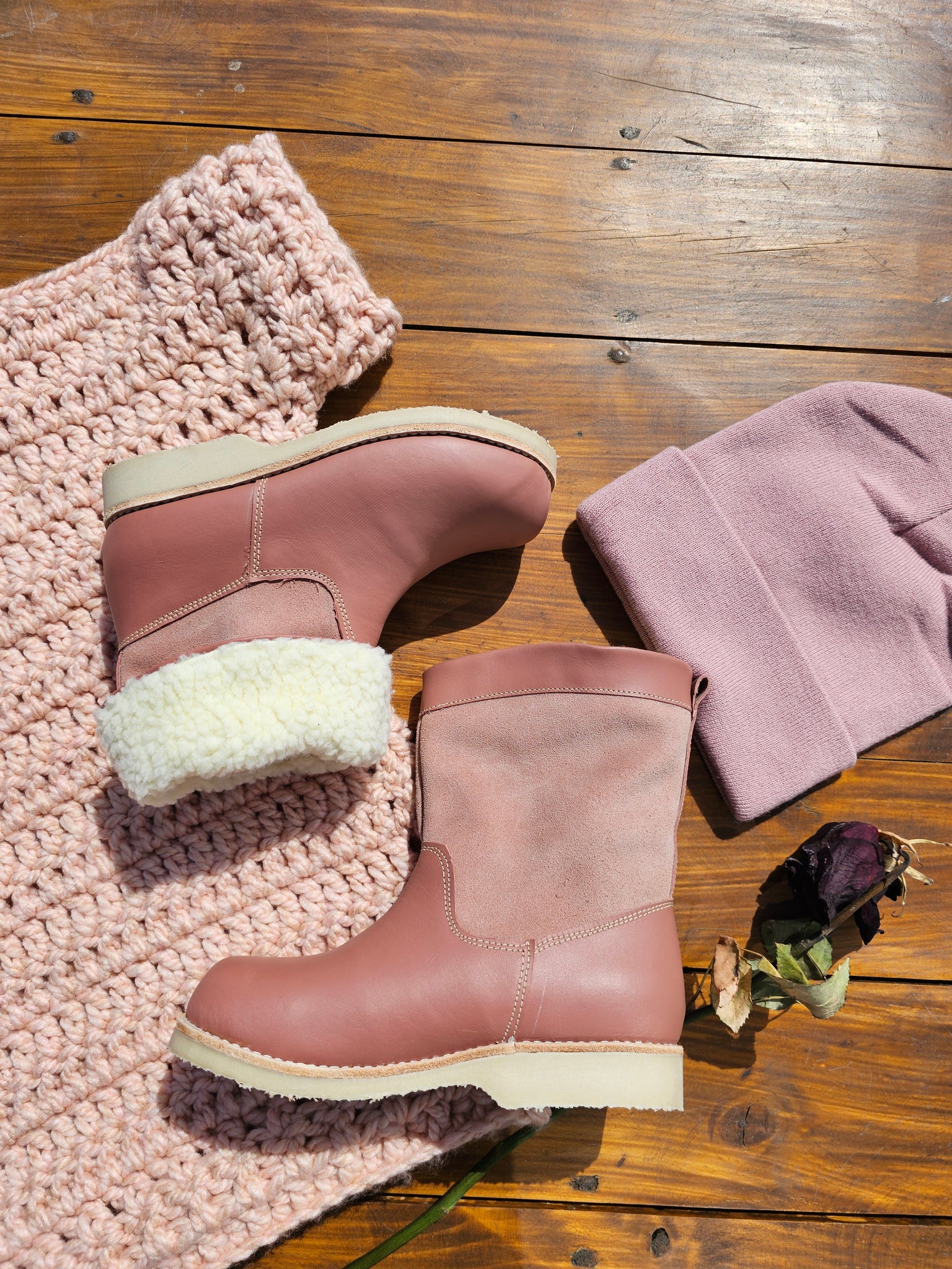 Bota achiporrada rosa viejo 💞 🍂🍁